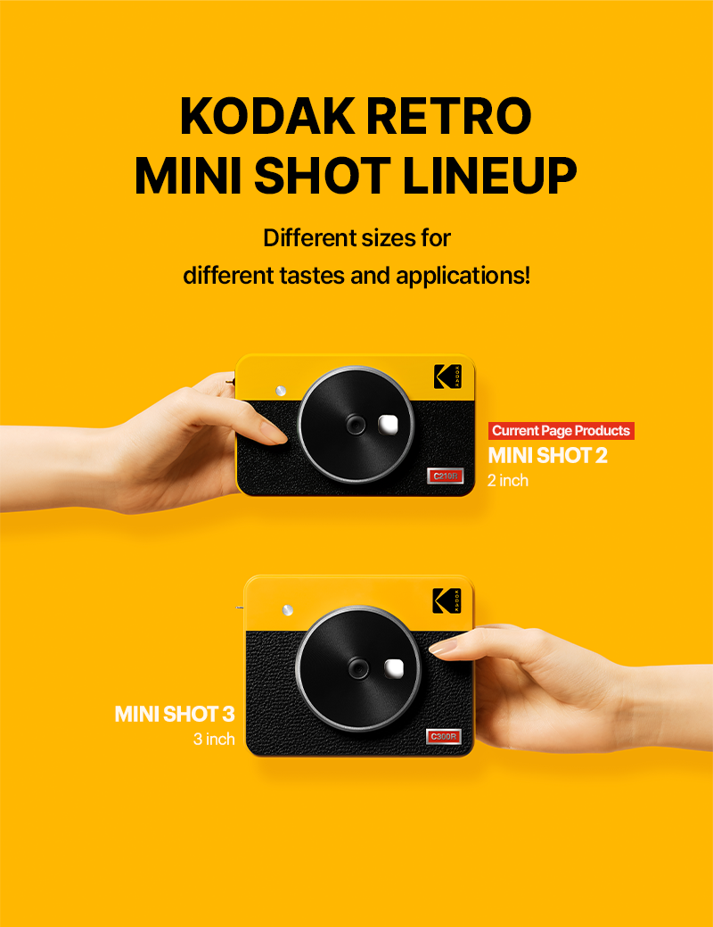 Kodak Mini Shot 2 Retro (C210R) | Best Portable Camera Printer for iPhone &  Android – Kodak Photo Printer